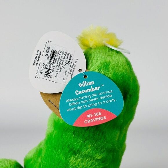 Aurora World Plush - Palm Pals - Dillian the Cucumber  (5 inch) - Bean Plush - Picture 7 of 7